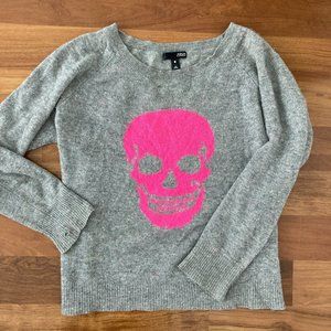Aqua Cashmere Skull Sweater